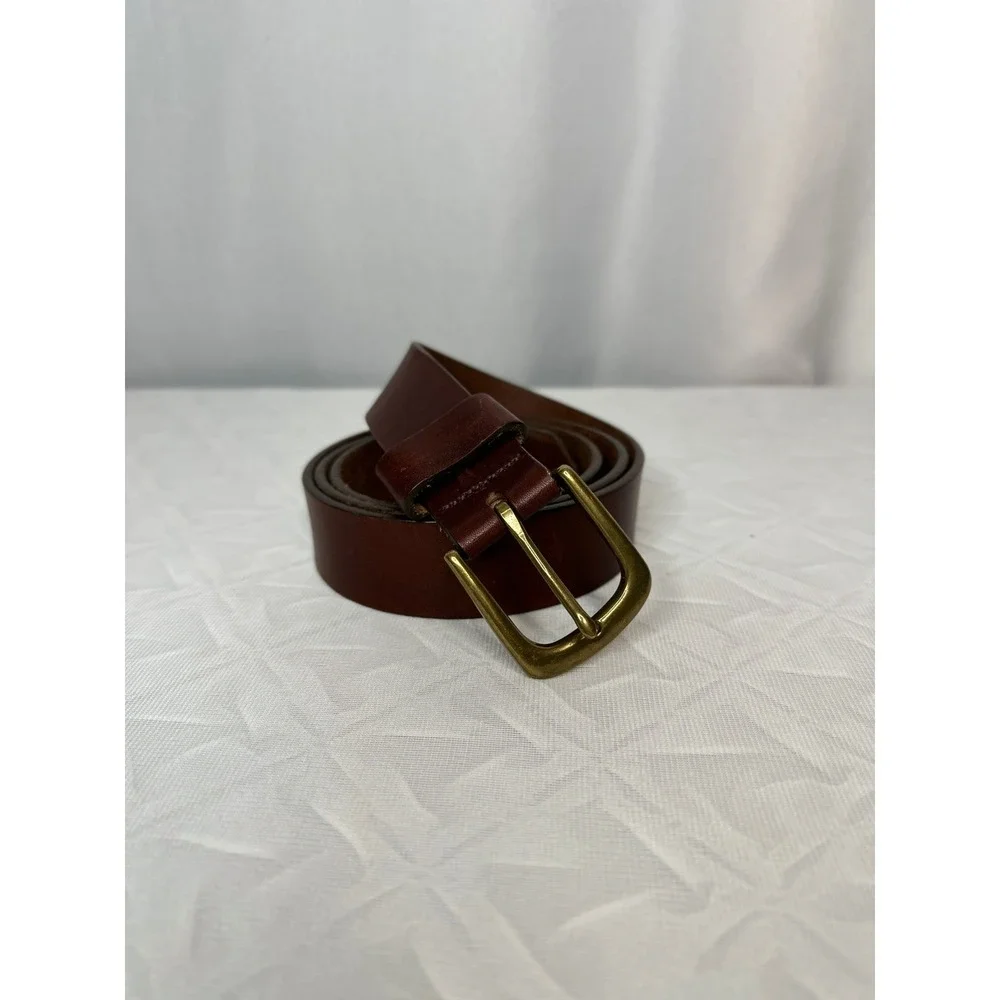 Duluth Everyday Leather Work Belt Brown SZ 42 Outdoor Workwear Utility Classic